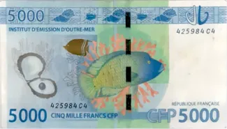 French Pacific Territories 5.000 Francs, 2014-2017 reverse