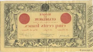 Guadeloupe 500 Francs, 1887-1929 reverse