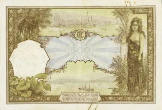 New Caledonia 500 Francs, 1927-1938 reverse
