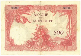 Guadeloupe 500 Francs, 1934-1944 reverse