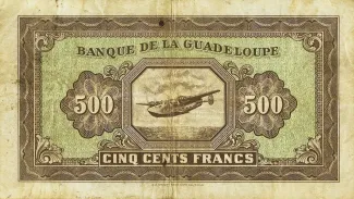 Guadeloupe 500 Francs, 1942 reverse