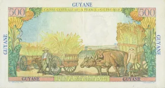 French Guiana 500 Francs, 1947-1949 reverse
