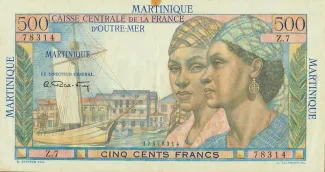 Martinique 500 Francs, 1947 image