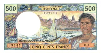 New Caledonia 500 Francs, 1969 image