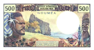 New Caledonia 500 Francs, 1969-1992 reverse