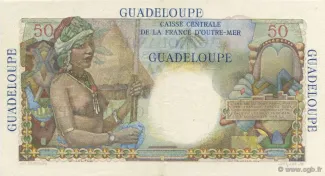 Guadeloupe 50 Francs, 1946-1949 reverse