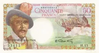 Saint-Pierre and Miquelon 50 Francs, 1950 image