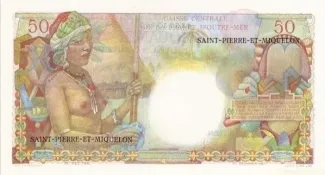 Saint-Pierre and Miquelon 50 Francs, 1950-1960 reverse