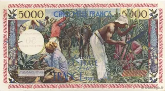 Guadeloupe 50 New, 1960 reverse