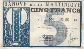 Martinique 5 Francs, 1942 image