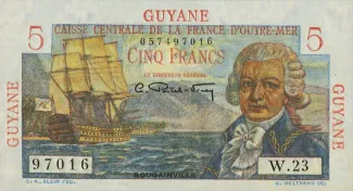 French Guiana 5 Francs, 1946 image