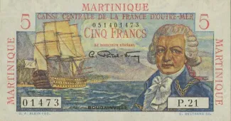 Martinique 5 Francs, 1947 image