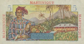 Martinique 5 Francs, 1947-1949 reverse