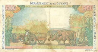 French West Indies 5 Nouveau, 1962 reverse