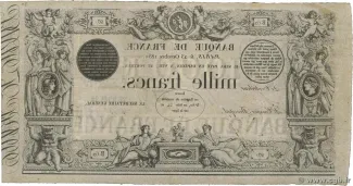 France 1.000 Francs, 1842-1858 reverse