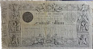 France 1.000 Francs, 1858-1862 reverse