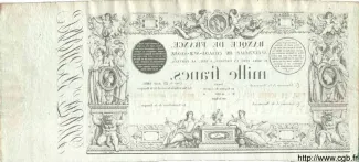 France 1.000 Francs, 1860-1862 reverse