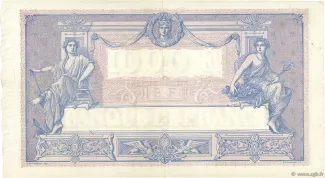 France 1.000 Francs, 1889-1926 reverse