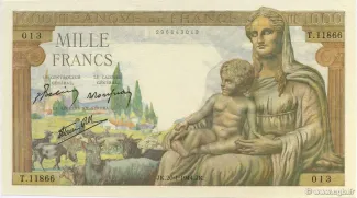 France 1.000 Francs, 1944 image