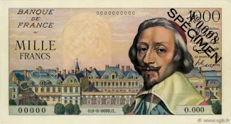 France 1.000 Francs, 1957 image