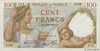 France 100 Francs, 1942 image