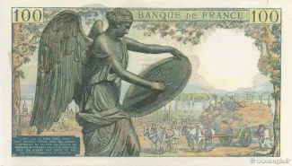France 100 Francs, 1942-1944 (1942-1945) reverse