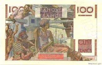France 100 Francs, 1945-1954 reverse