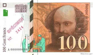 France 100 Francs, 1998 image