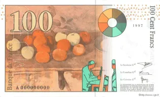 France 100 Francs, 1997-1998 reverse