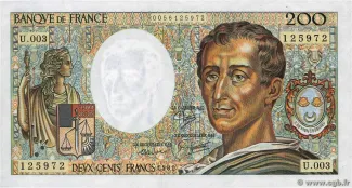 France 200 Francs, 1992 image
