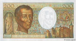 France 200 Francs, 1981-1992 reverse