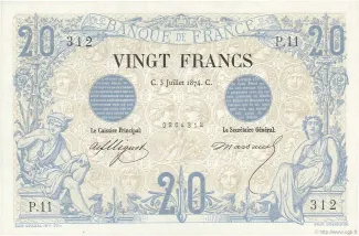 France 20 Francs, 1905 image