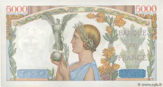 France 5.000 Francs, 1934-1935 reverse