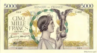 France 5.000 Francs, 1944 image