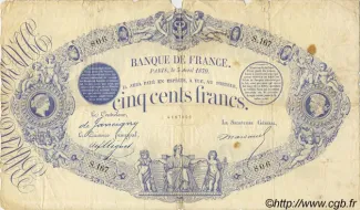 France 500 Francs, 1882 image