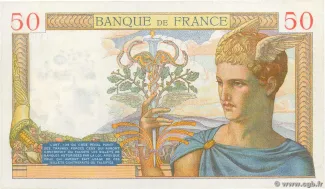 France 50 Francs, 1934-1937 reverse