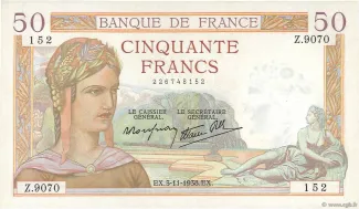 France 50 Francs, 1940 image
