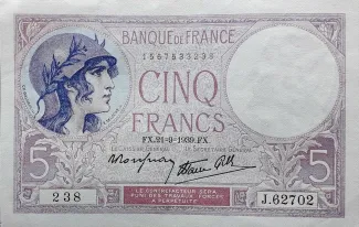France 5 Francs, 1940 image