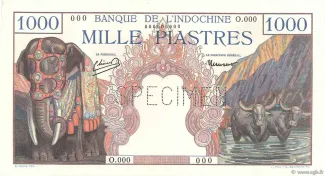 French Indochina 1.000 Piastres, 1951 obverse