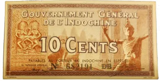 French Indochina 10 Cents, 1939 obverse