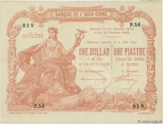 French Indochina 1 Dollar / 1 Piastre - Haïphong, 1900-1903 obverse