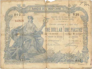 French Indochina 1 Dollar / 1 Piastre - Saigon, 1892-1899 obverse