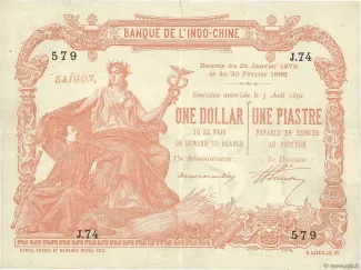 French Indochina 1 Dollar / 1 Piastre - Saigon, 1900-1903 obverse