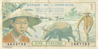 French Indochina 1 Piastre, 1949-1951 obverse