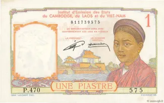 French Indochina 1 Piastre, 1953 obverse