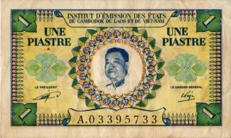 French Indochina 1 Piastre, 1953 obverse