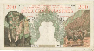 French Indochina 200 Piastres, 1953 obverse