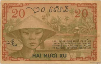French Indochina 20 Cents, 1939 reverse