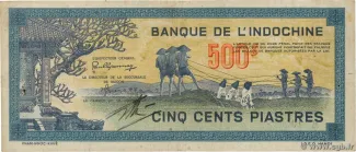 French Indochina 500 Piastres, 1944-1945 obverse