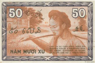 French Indochina 50 Cents, 1939 reverse